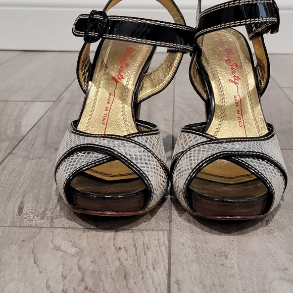 Miss Sixty silver peep toe heels 37/7 - Picture 4 of 8